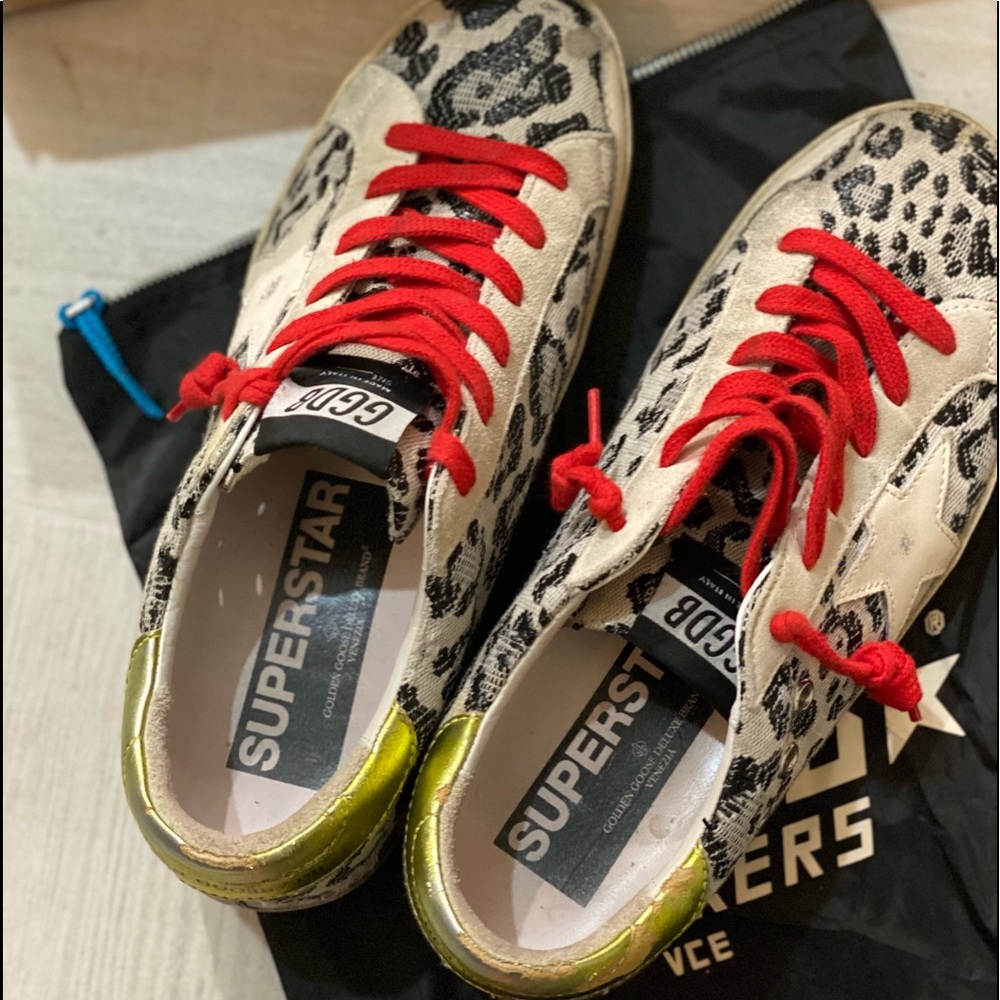 Golden Goose Superstar leopard sneaker